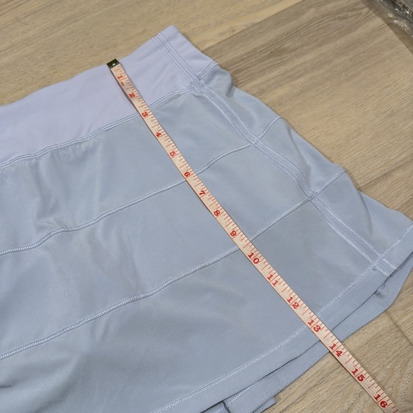 Lululemon Pace Rival Mid-Rise Skirt Long Size 6 Pastel Blue Color - Picture 2 of 7